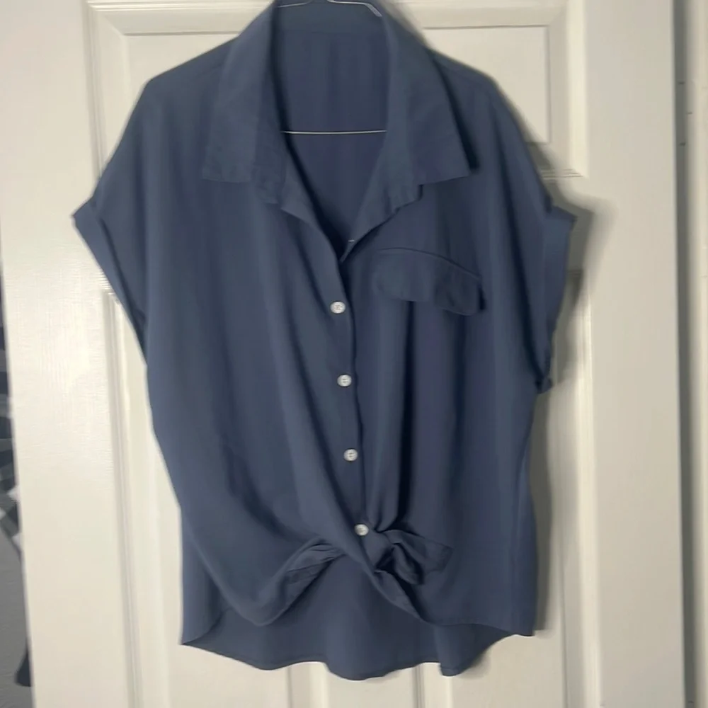 Blue Button Down - Picture 1 of 2